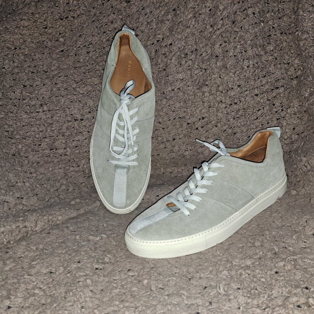 DANIEL PATRICK-Low Top-Tan/Neutral Suede/Grosgrain Ribbon-Sneakers-Sz 11-EX